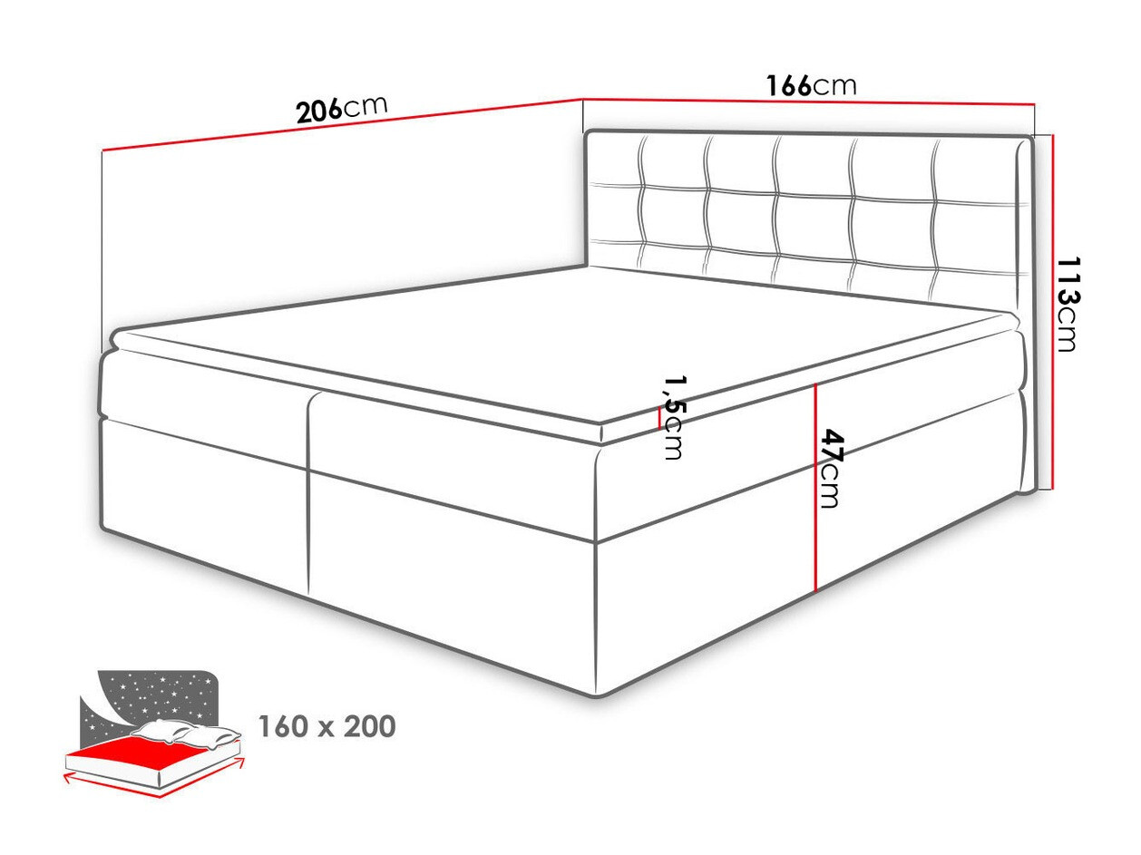 Boxspring Comfivo 195 (Muna 10)