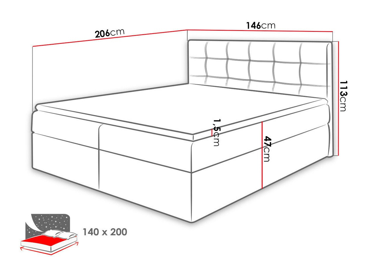 Boxspring Comfivo Gaudens (Kronos 09)