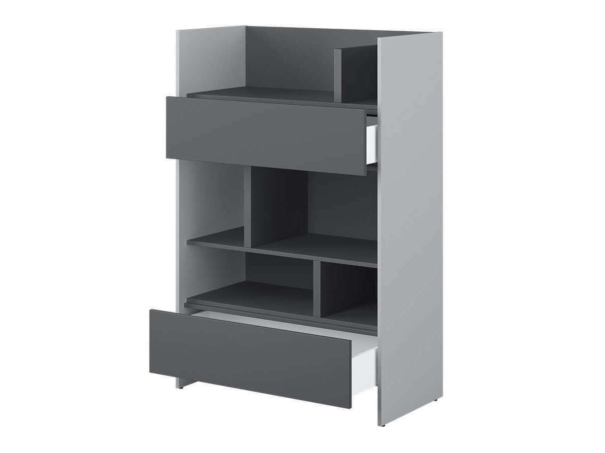 Boekenkast Concept Pro Lenart Levfere 150 (Grijs + Grafiet)