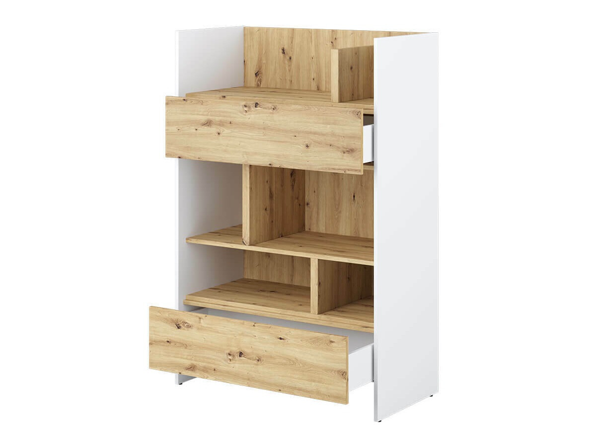 Boekenkast Concept Pro Lenart Levfere 150 (Wit + Artisan eiken)