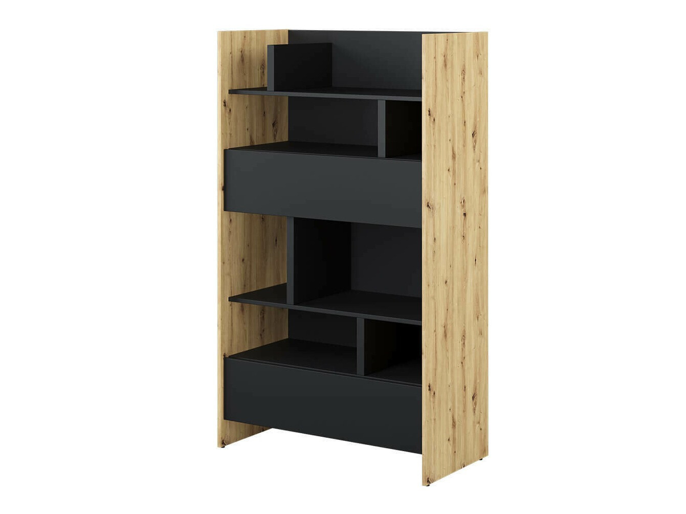 Boekenkast Concept Pro Lenart Levfere 151 (Artisan eiken + Zwart)