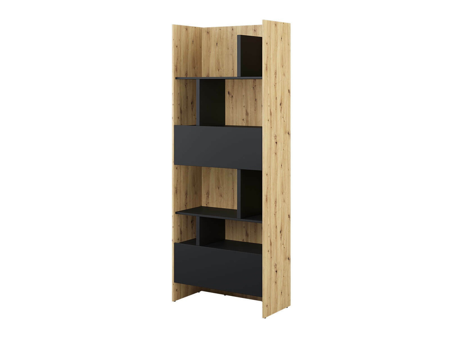 Boekenkast Concept Pro Lenart V (Artisan eiken + Zwart)