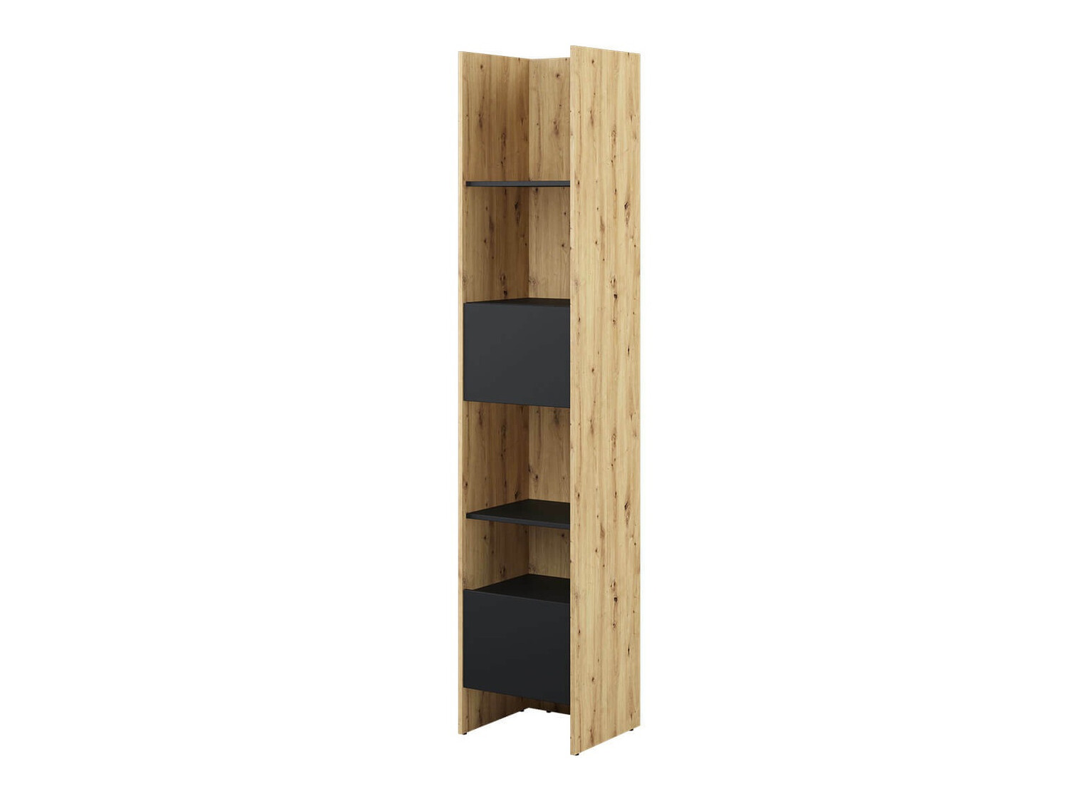 Boekenkast Concept Pro Lenart VI (Artisan eiken + Zwart)