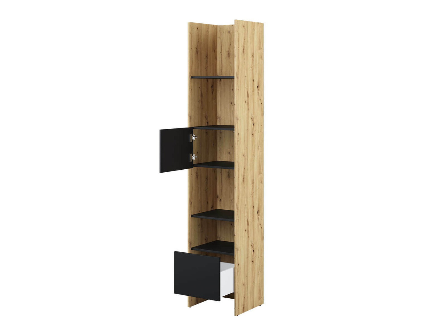 Boekenkast Concept Pro Lenart VI (Artisan eiken + Zwart)
