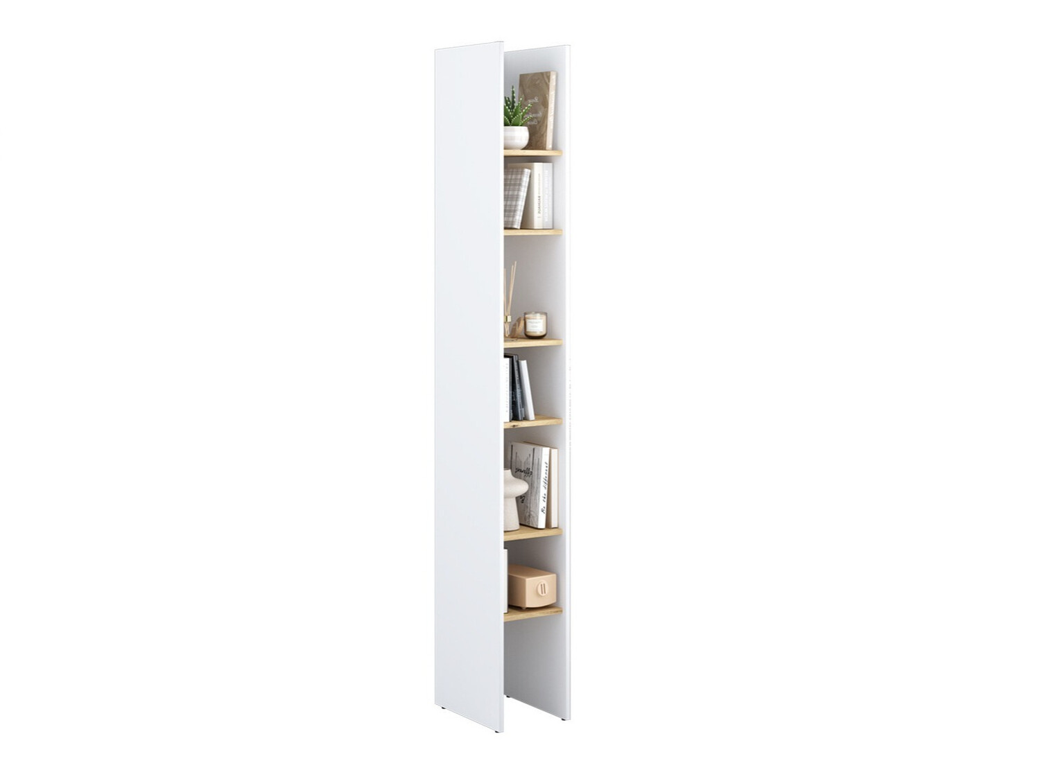 Boekenkast Concept Pro Lenart VII (Wit + Artisan eiken)
