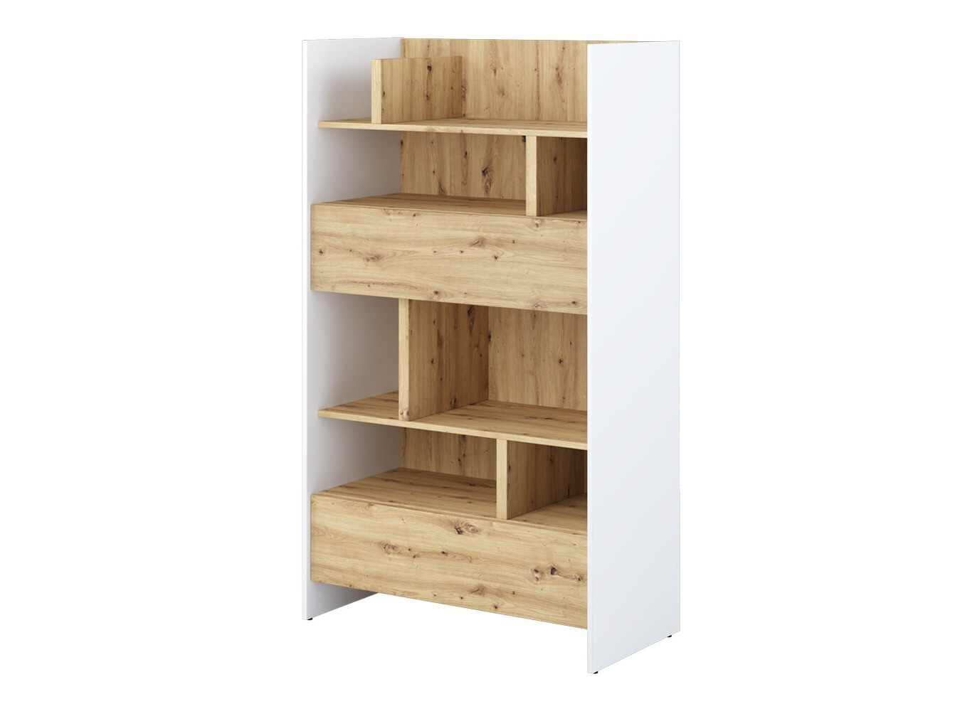 Boekenkast Concept Pro Lenart X (Wit + Artisan eiken)