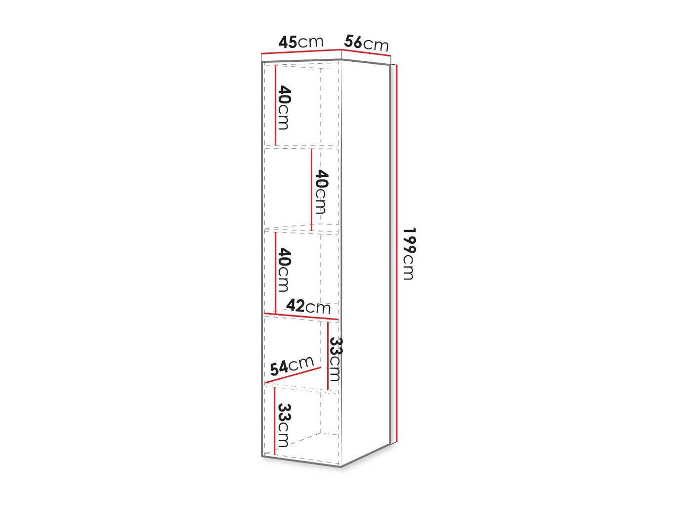 Boekenkast Dicto II (Wit)