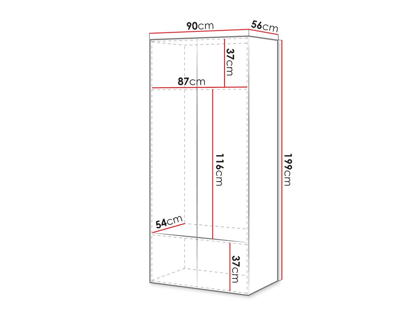 Kledingkast Levmari 112 (Wit)