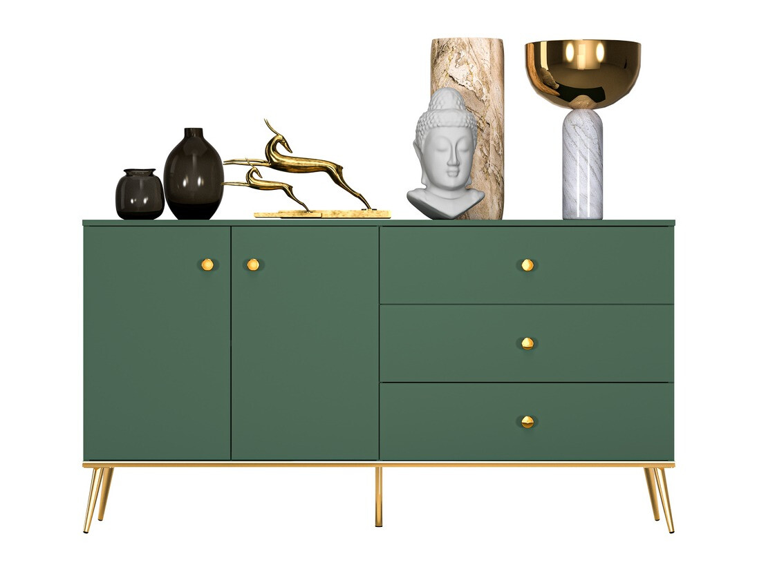 Ladekast Flonovu 102 (Donkergroen + Gouden)