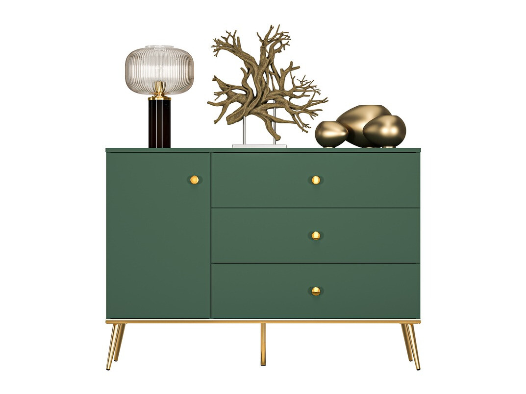 Ladekast Flonovu 103 (Donkergroen + Gouden)