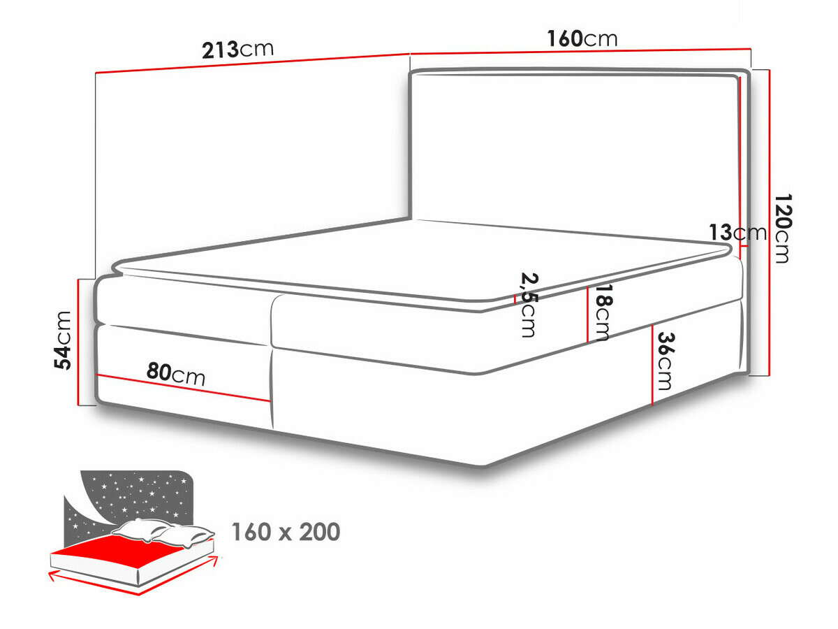 Boxspring Baltimore 163 (Muna 14)