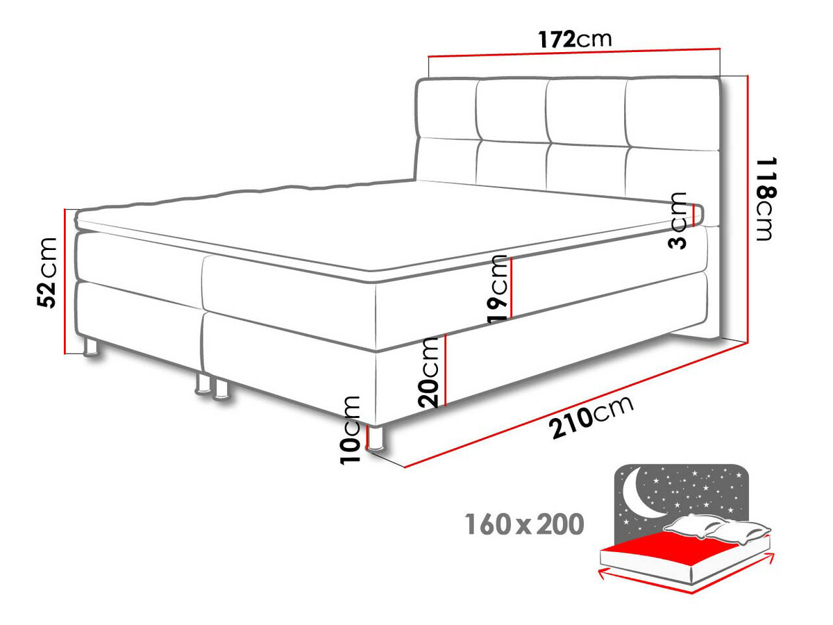 Boxspring ComfiDream Aelion (Fresh 11)