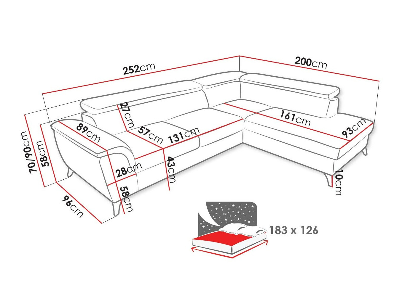 Hoekbank Lincoln 178 (Zetta 302)