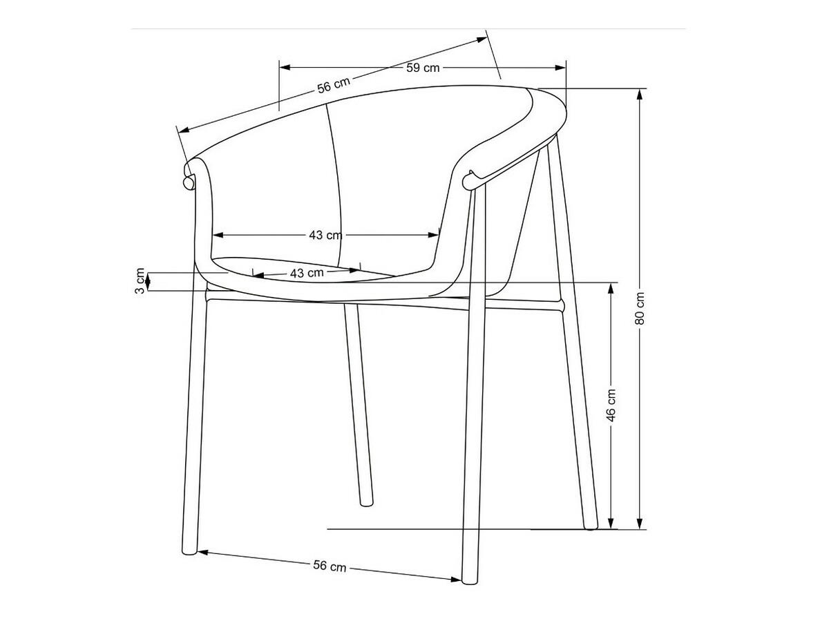 Stoel Houston 1405 (Grijs)