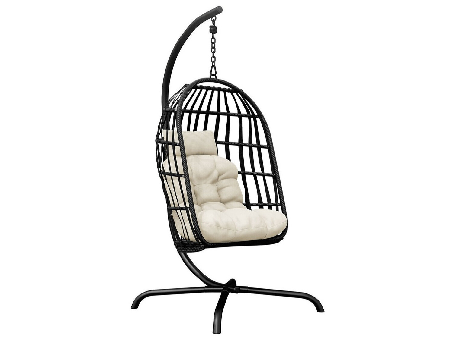 Hangende stoel Comfivo 316 (Zwart + Crème)