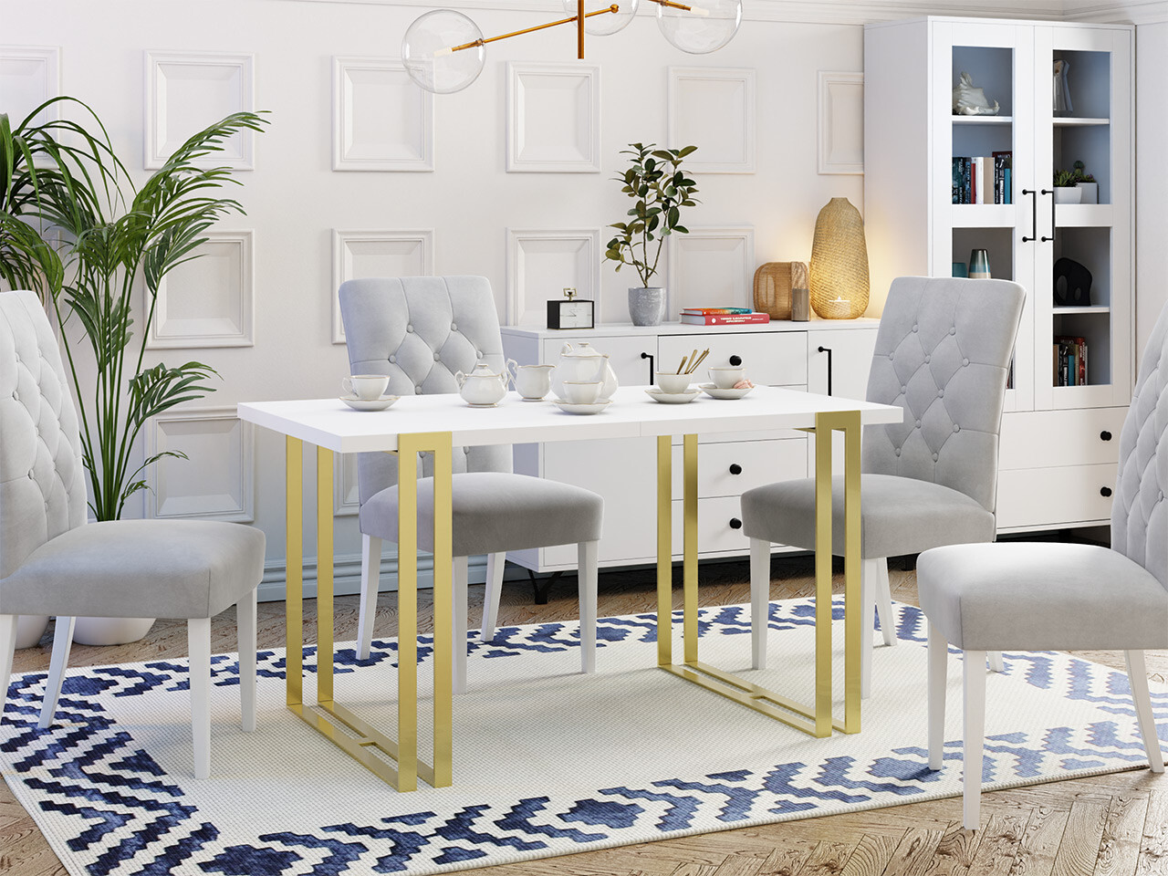Tafel Comfivo Sors (Wit + Gouden)