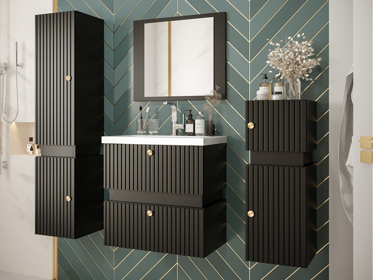 Wand badkamermeubel Hartford K100 (Zwart)