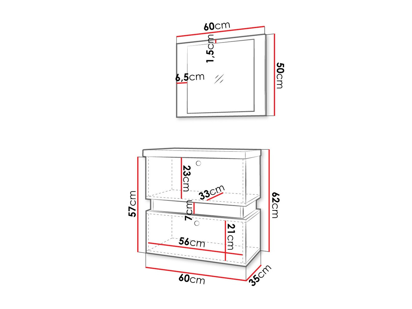 Badkamerset Hartford K102 (Zwart)