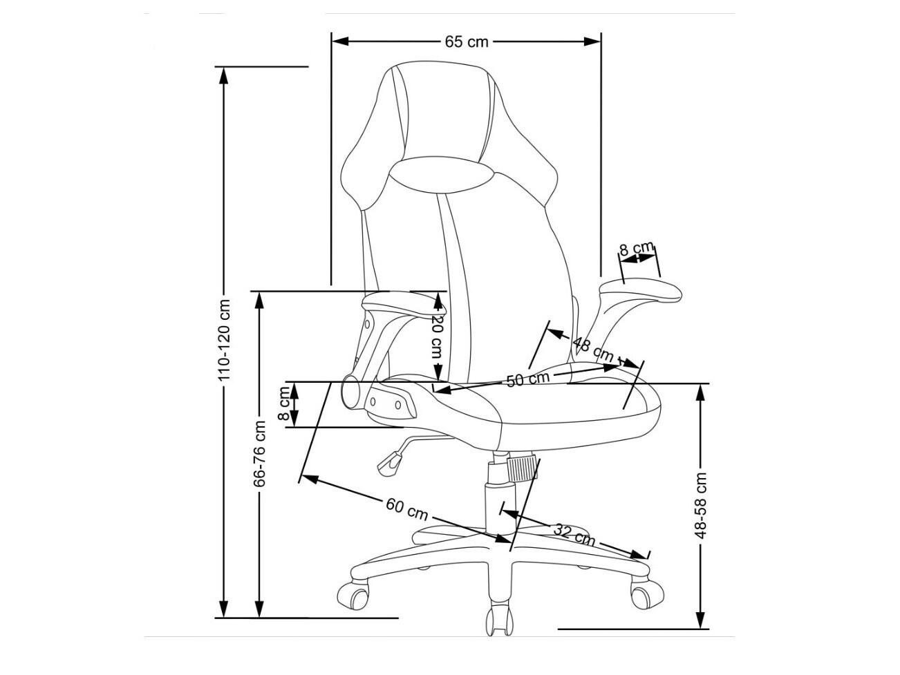 Bureaustoel Houston 1373 (Grijs + Zwart)
