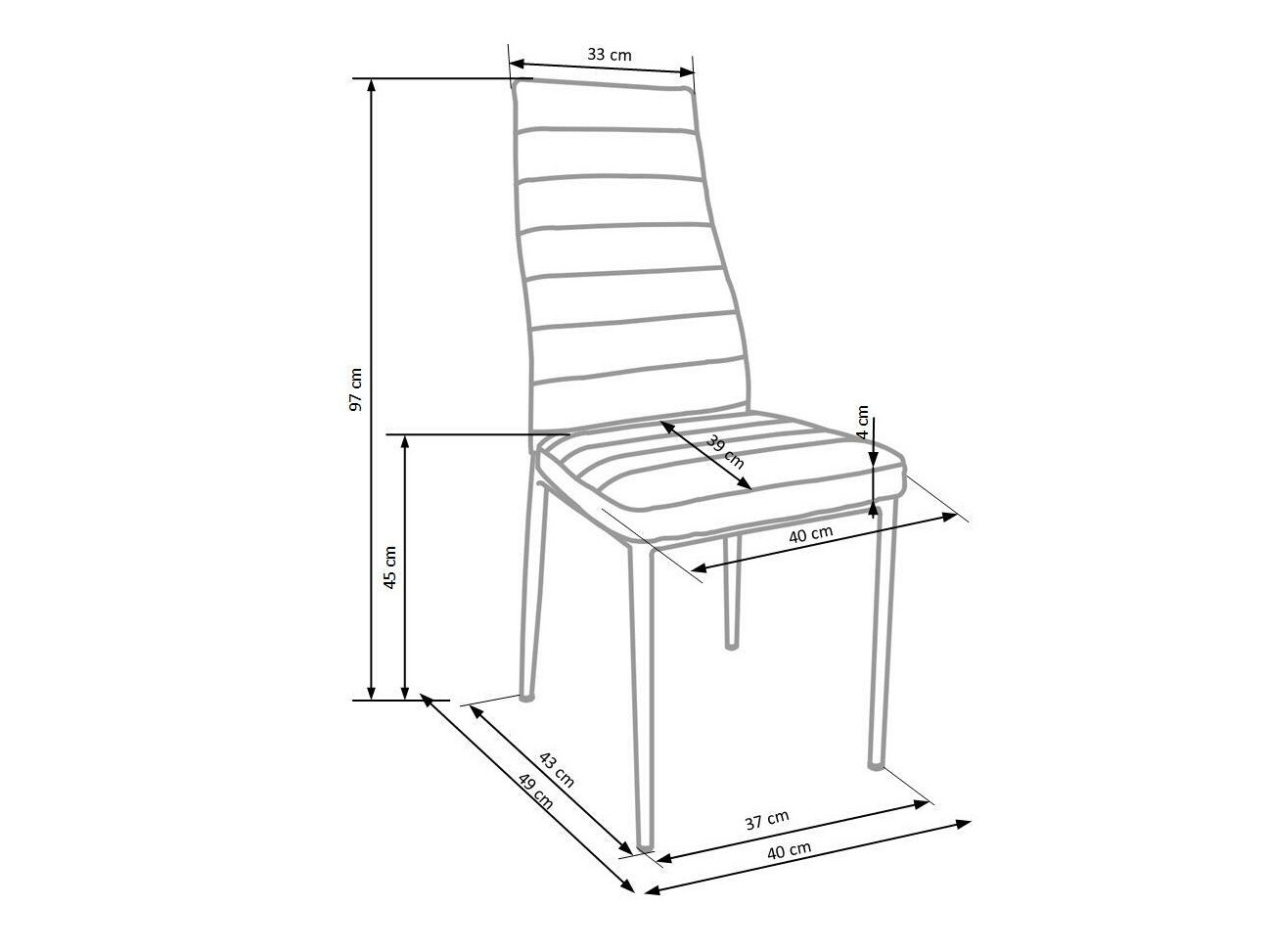 Stoel Houston 137 (Zwart)