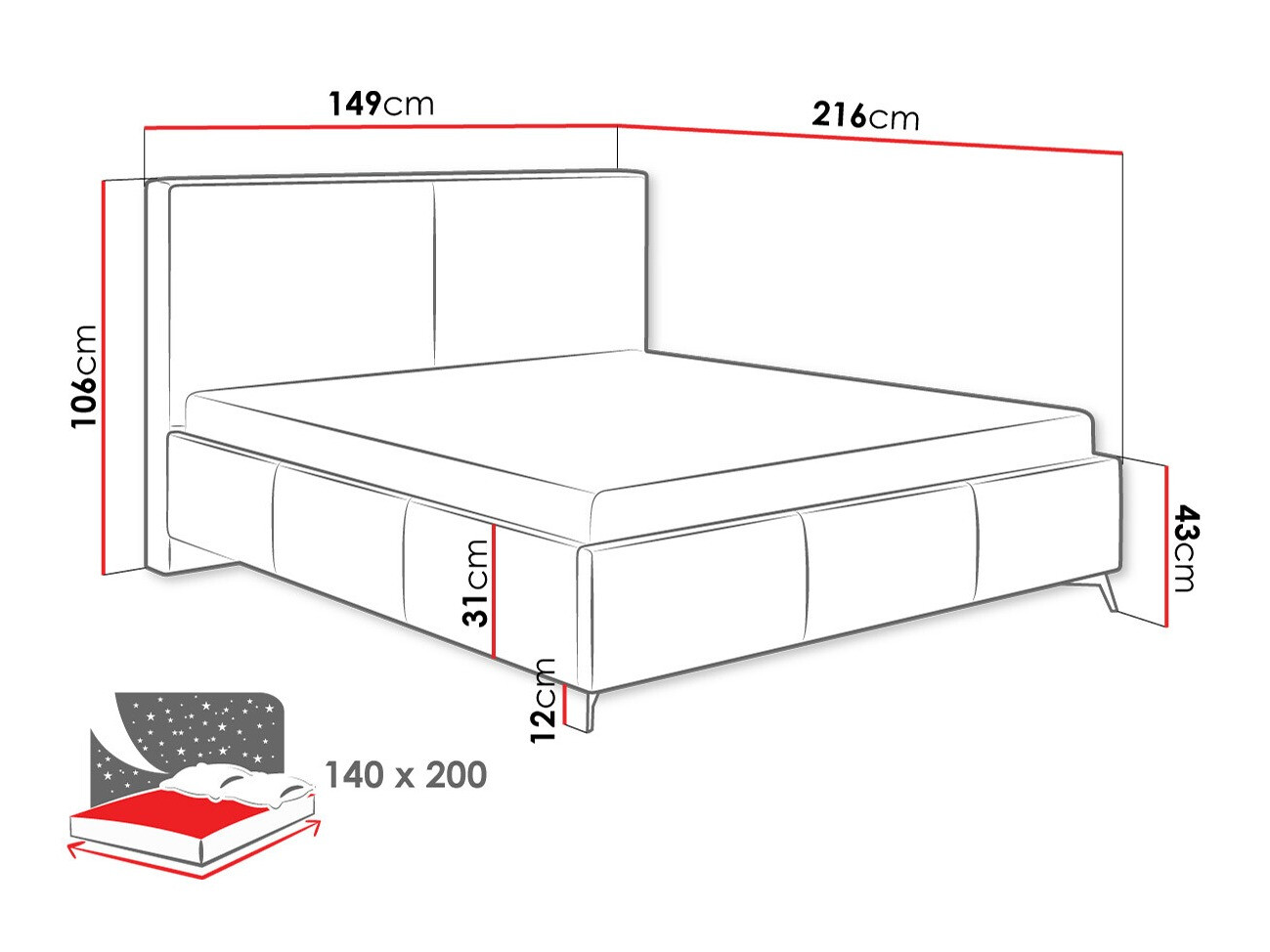 Bed ComfiDream 178 (Fresh 01)
