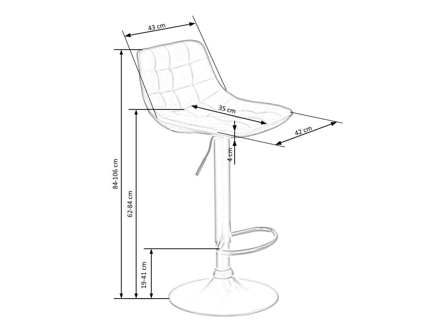 Counterstoel Houston 964 (Donkerblauw)