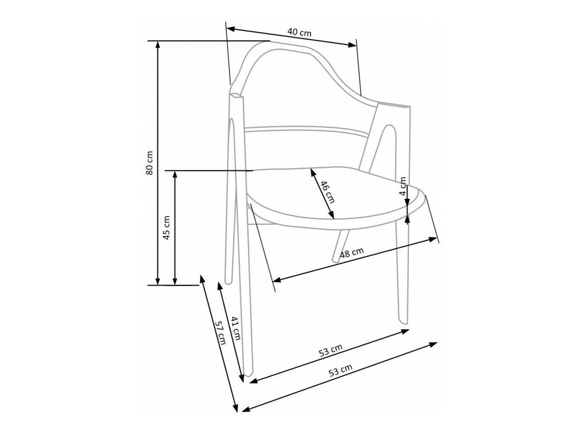 Stoel Houston 561 (Grijs + eiken)