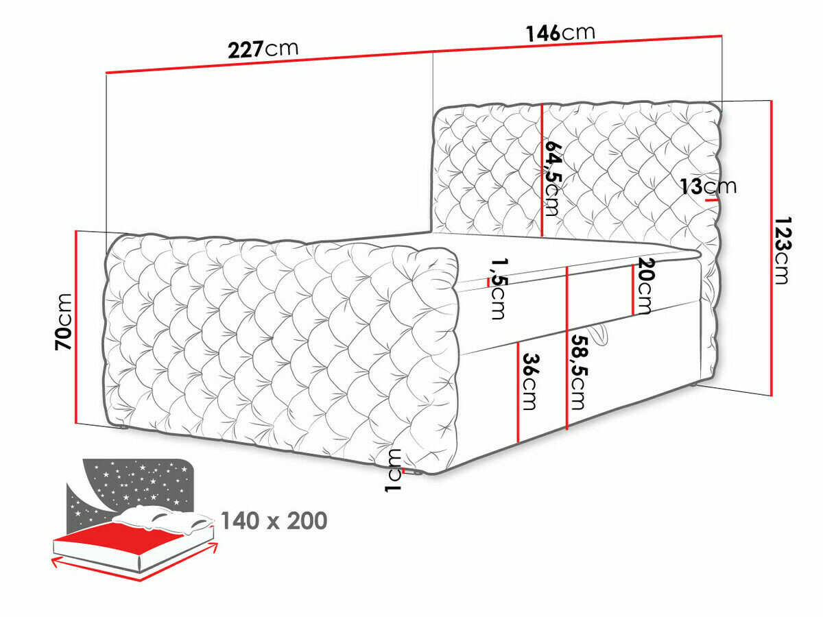 Boxspring Lac I (Velluto 30)