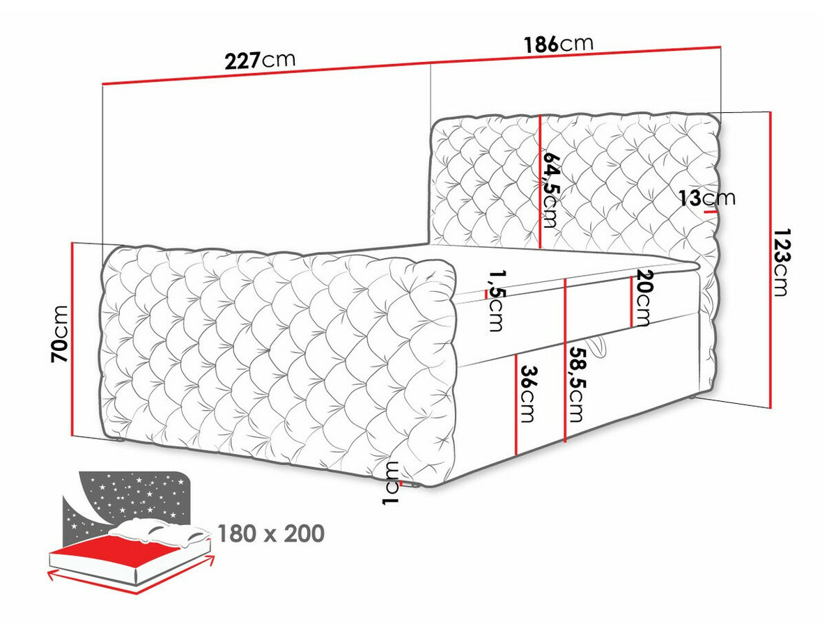 Boxspring Lac I (Velluto 8)
