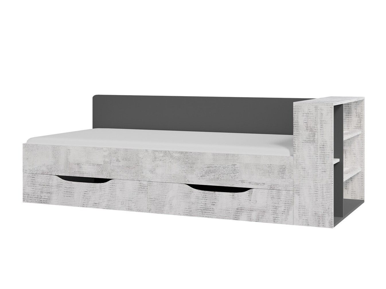 Bed Omaha F124 (Grafiet + Grijs)