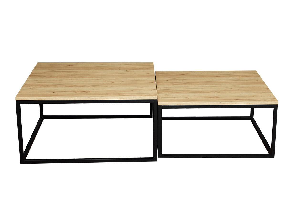 Salontafel set Oswego 101 (Craft eiken + Zwart)
