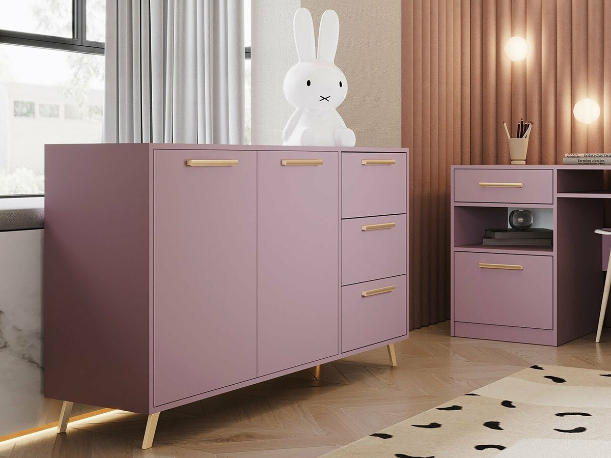 Ladekast Dortivu 118 (Paars + Gouden)