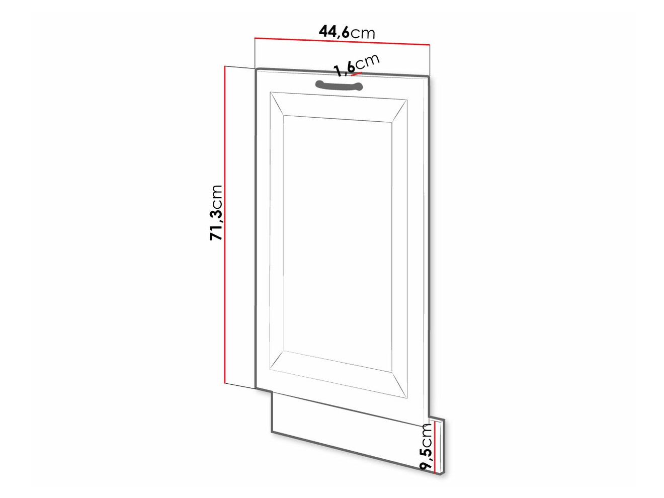 Vaatwasser deur Retro Grey 146