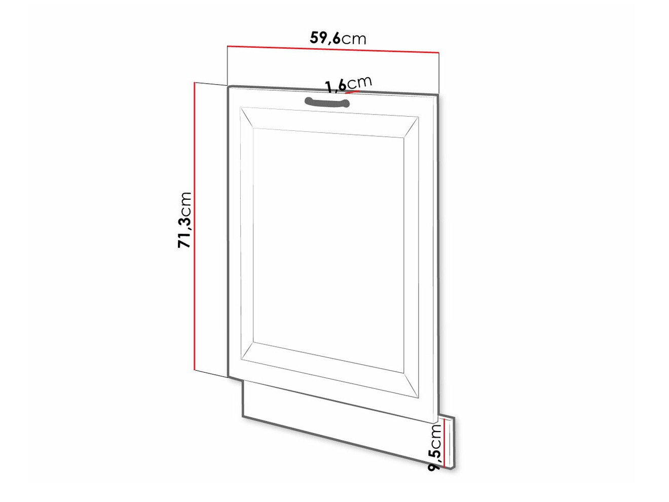 Vaatwasser deur Retro White 147