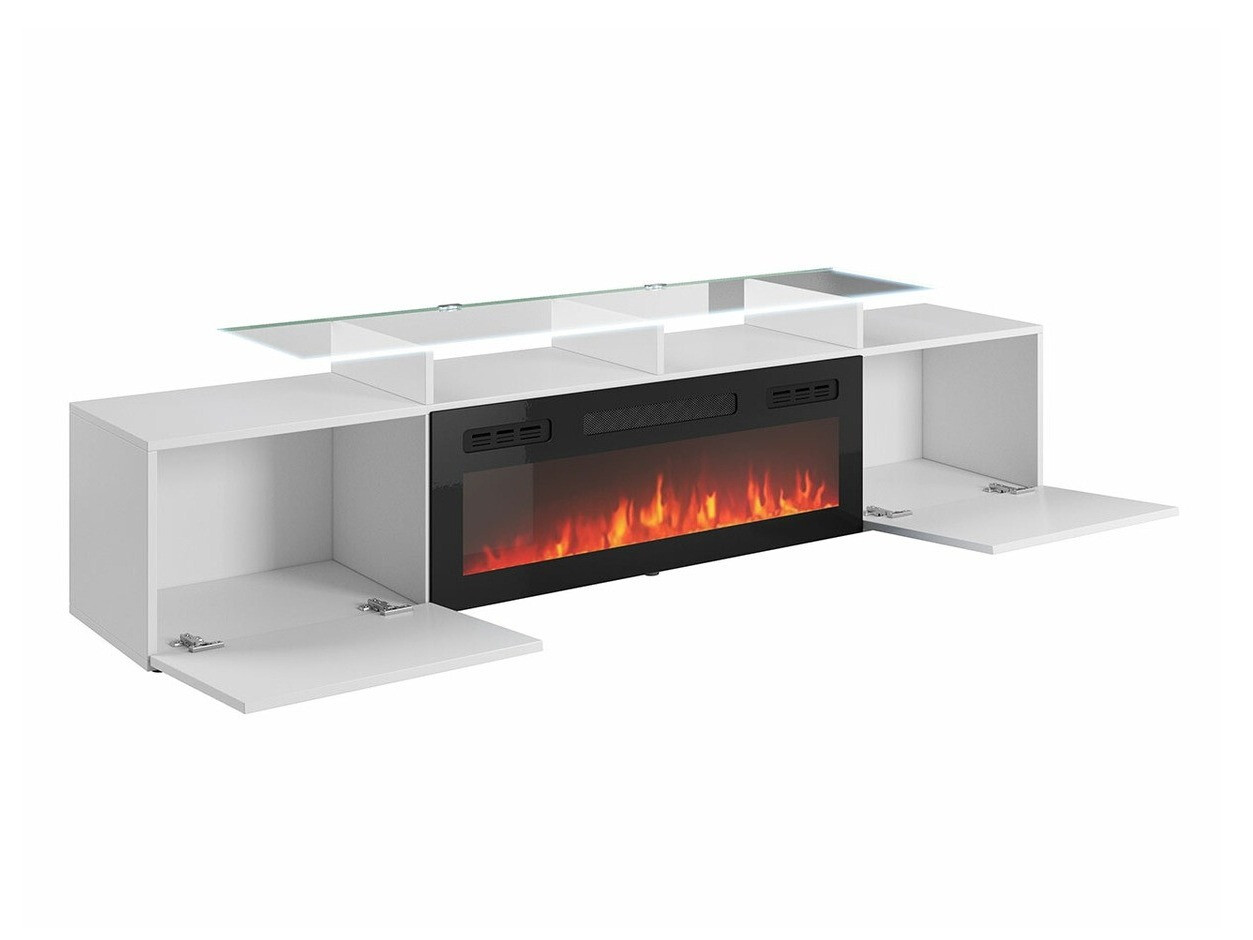 TV-meubel Numerus (Wit + Glanzend wit)