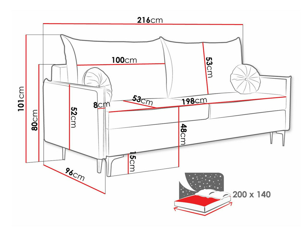 Slaapbank Clovis 103 (Manila 35)