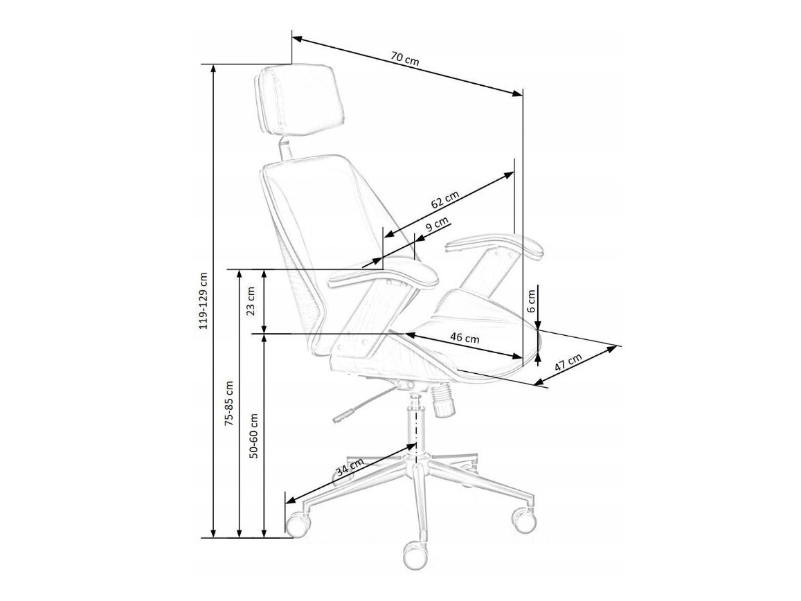Bureaustoel Houston 1490 (Zwart + Moer)