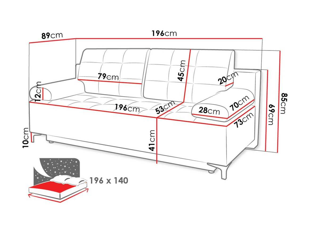 Slaapbank Independence 100 (Ikar 01)