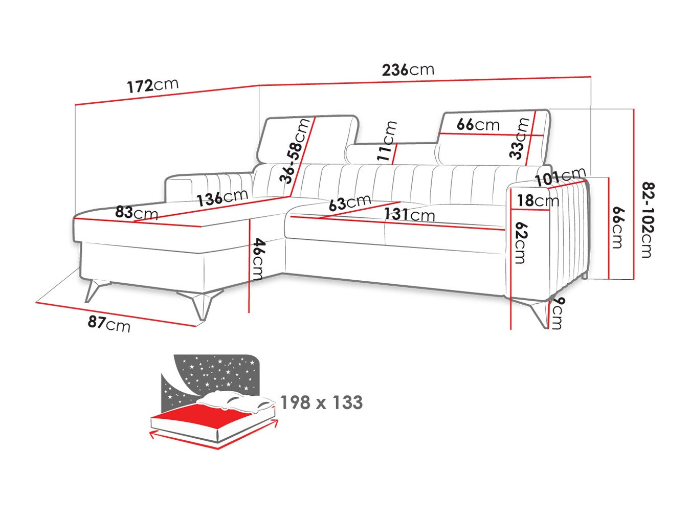Hoekbank Columbus 191 (Poso 02)