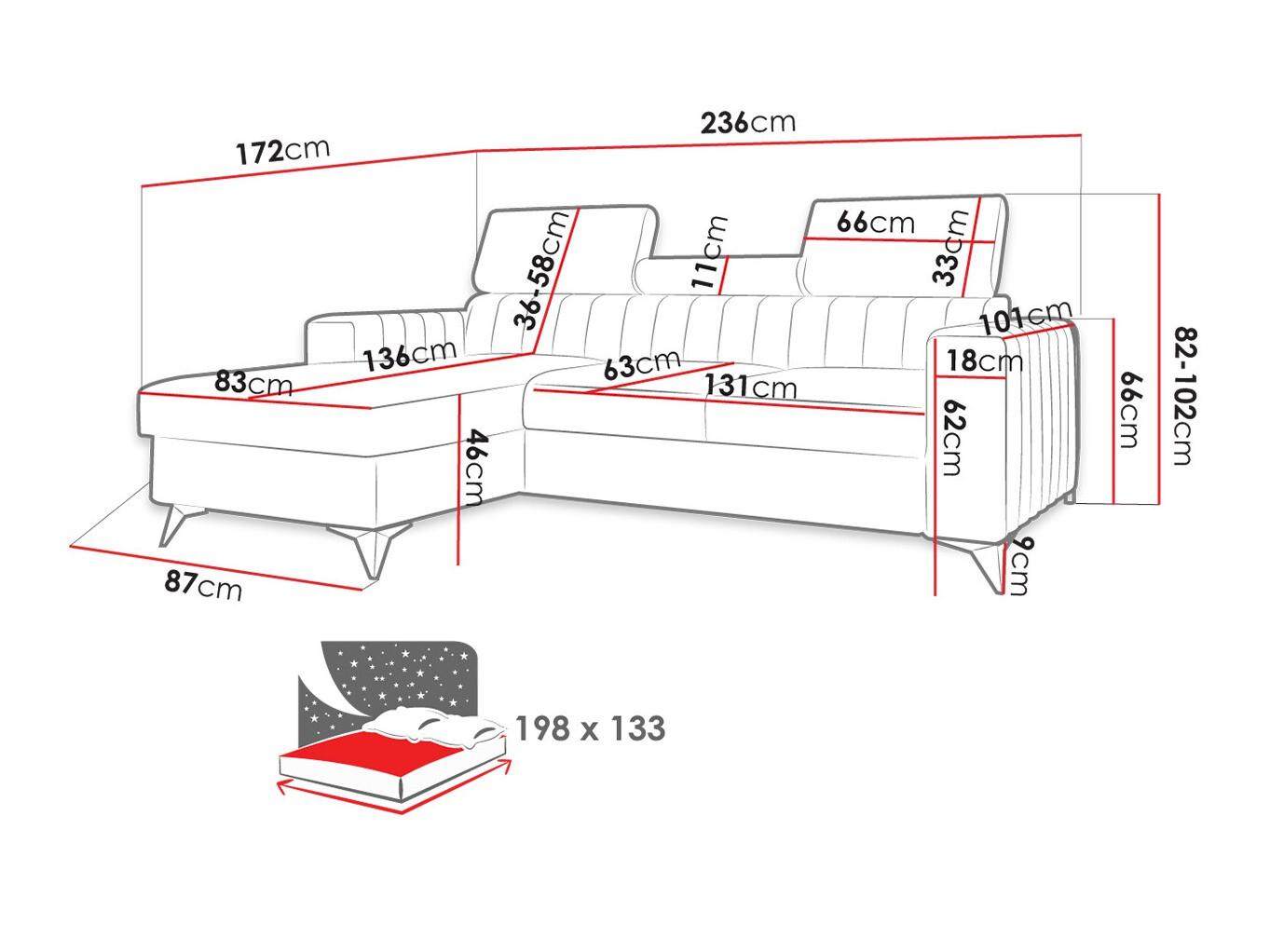 Hoekbank Columbus 191 (Poso 22)