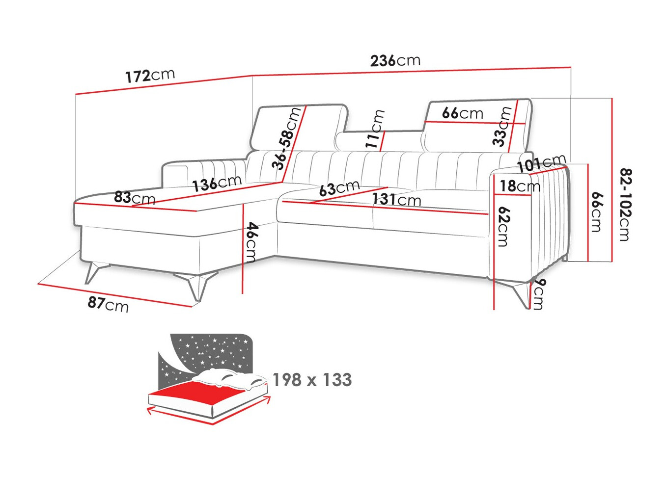 Hoekbank Columbus 191 (Poso 22)