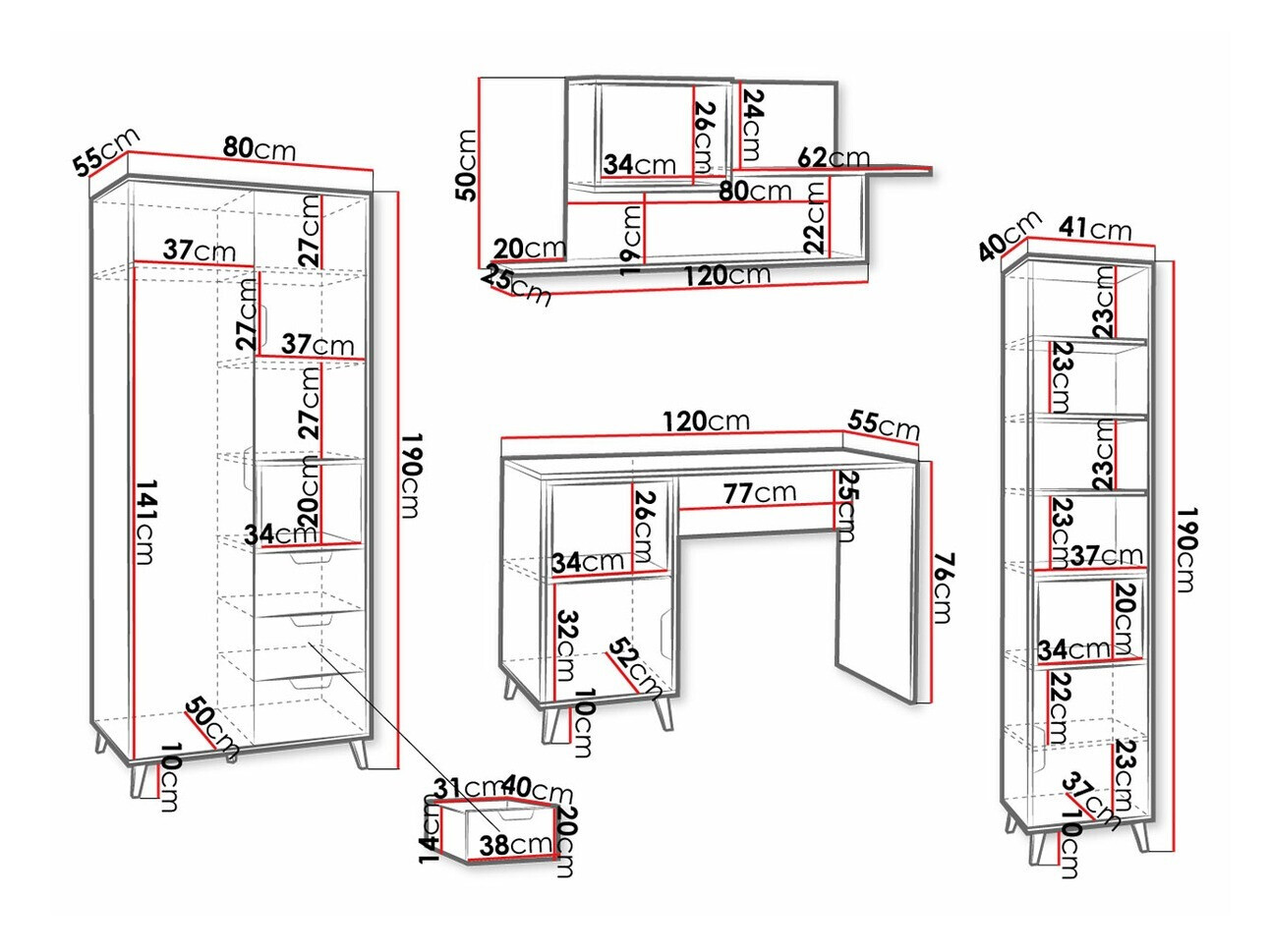 De reeks van de kinderkamer Domvera 119