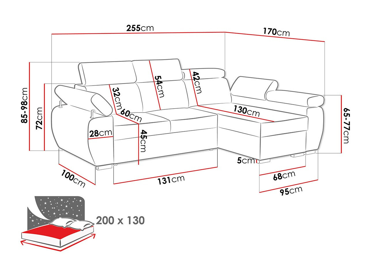 Hoekbank Columbus 192 (Poso 05)