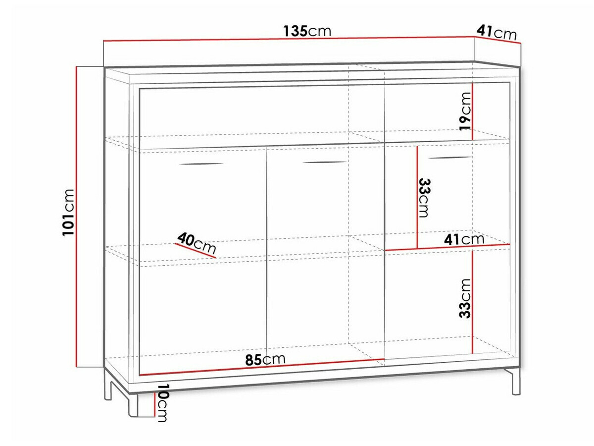 Ladekast Etrmoni 104 (Licht hout + Eiken)