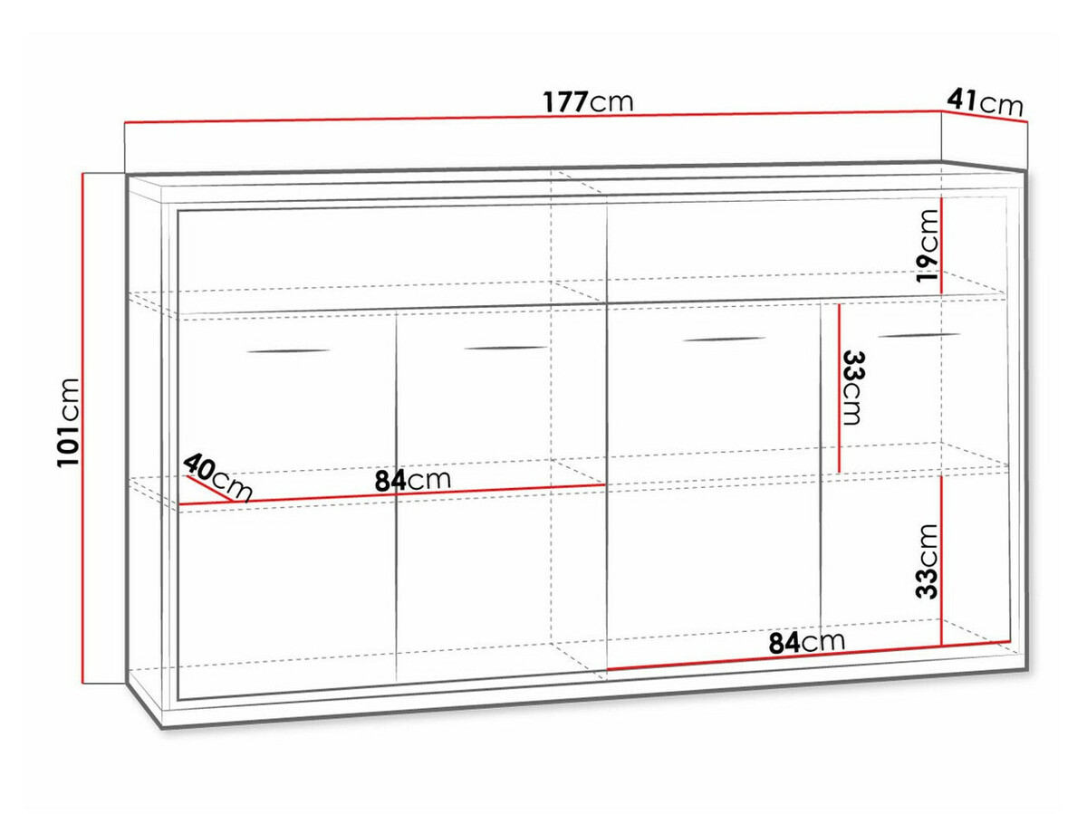 Ladekast Etrmoni 105 (Licht hout)
