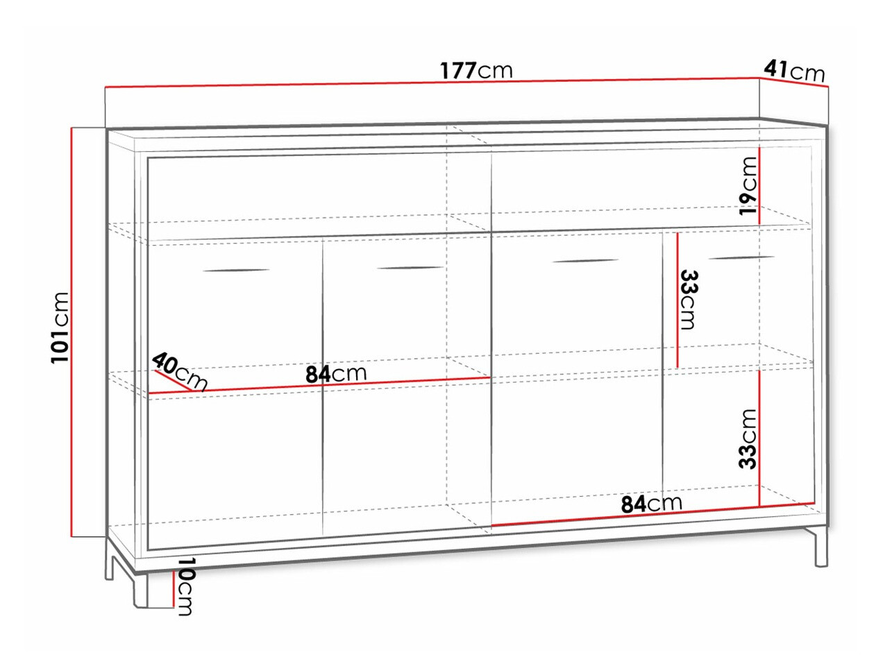 Ladekast Etrmoni 105 (Licht hout)