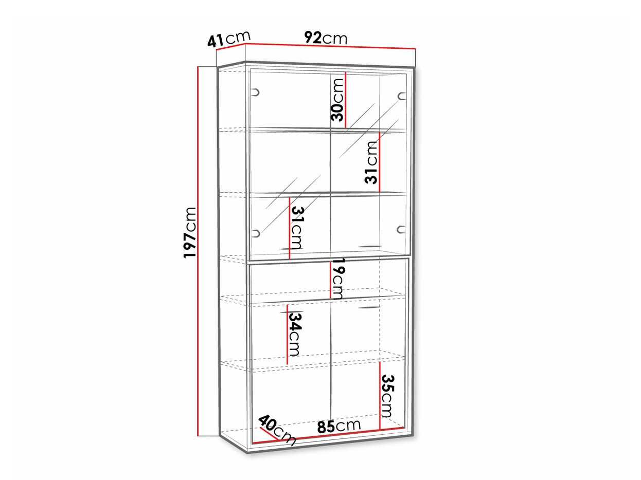 Boekenkast Etrmoni 102 (Licht hout + Eiken)