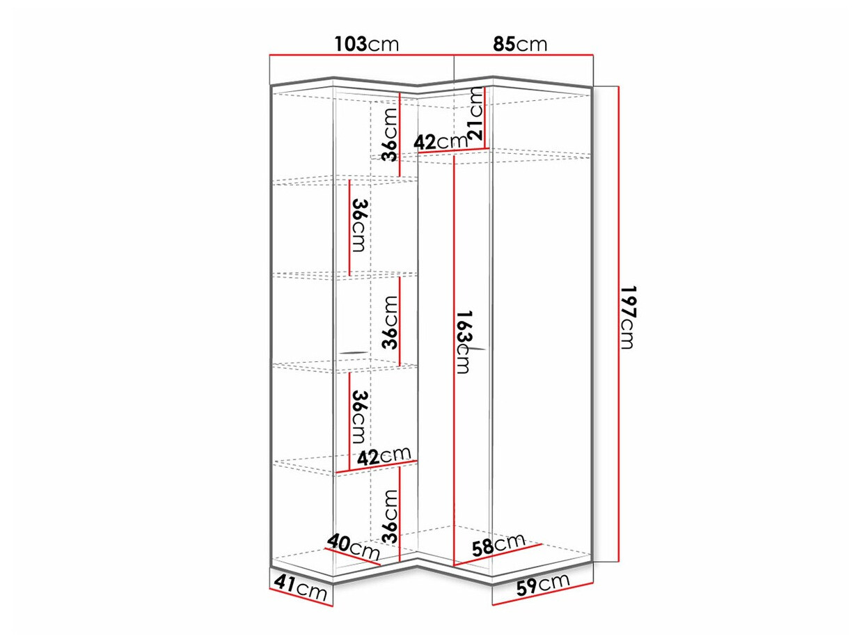Hoekkledingkast Etrmoni 110