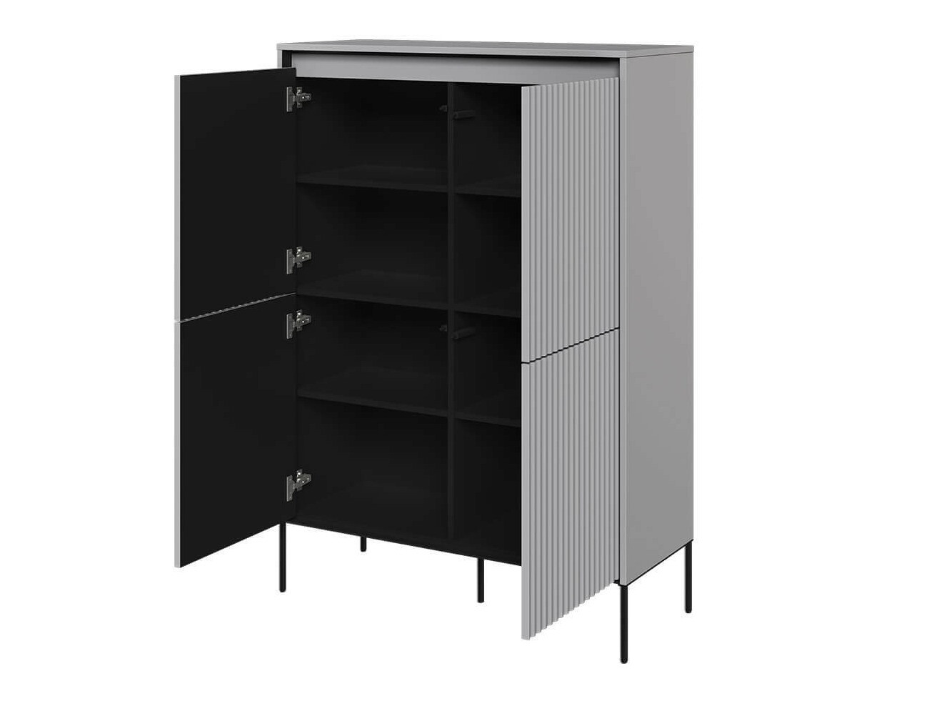 Dressoir Fernolu 102 (Grijs + Zwart)
