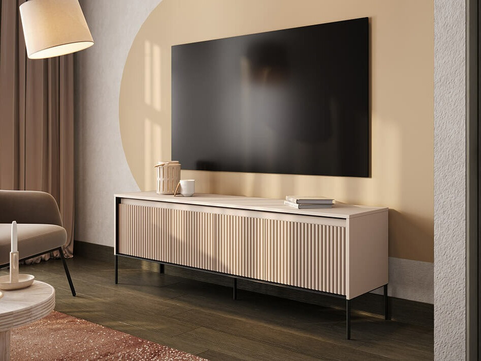 TV-meubel Fernolu 104 (Beige + Zwart)